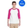 thumbnail image 1 of Mens Heavy Cotton ¾-Sleeve Raglan 2 Pack, 1 of 2