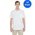 thumbnail image 1 of Mens Heavy Cotton T-Shirt with a Pocket 10 Pack, 1 of 2