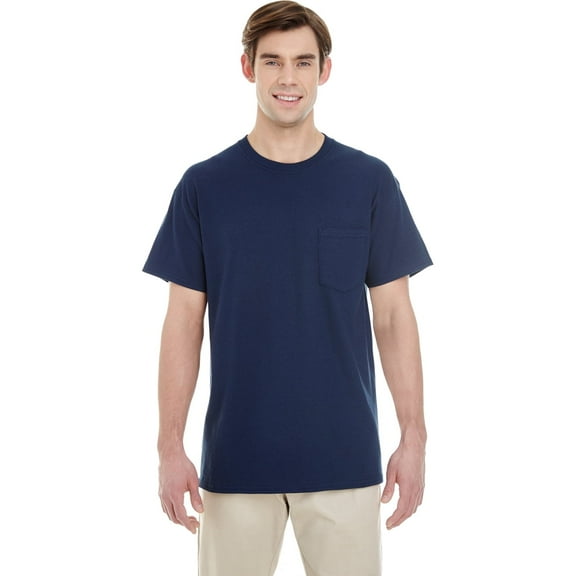 Mens Heavy Cotton T-Shirt with a Pocket 2 Pack