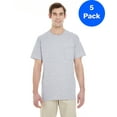 thumbnail image 1 of Mens Heavy Cotton T-Shirt with a Pocket 5 Pack, 1 of 2