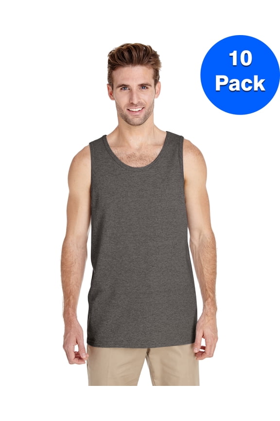 Mens Heavy Cotton Tank Top 10 Pack