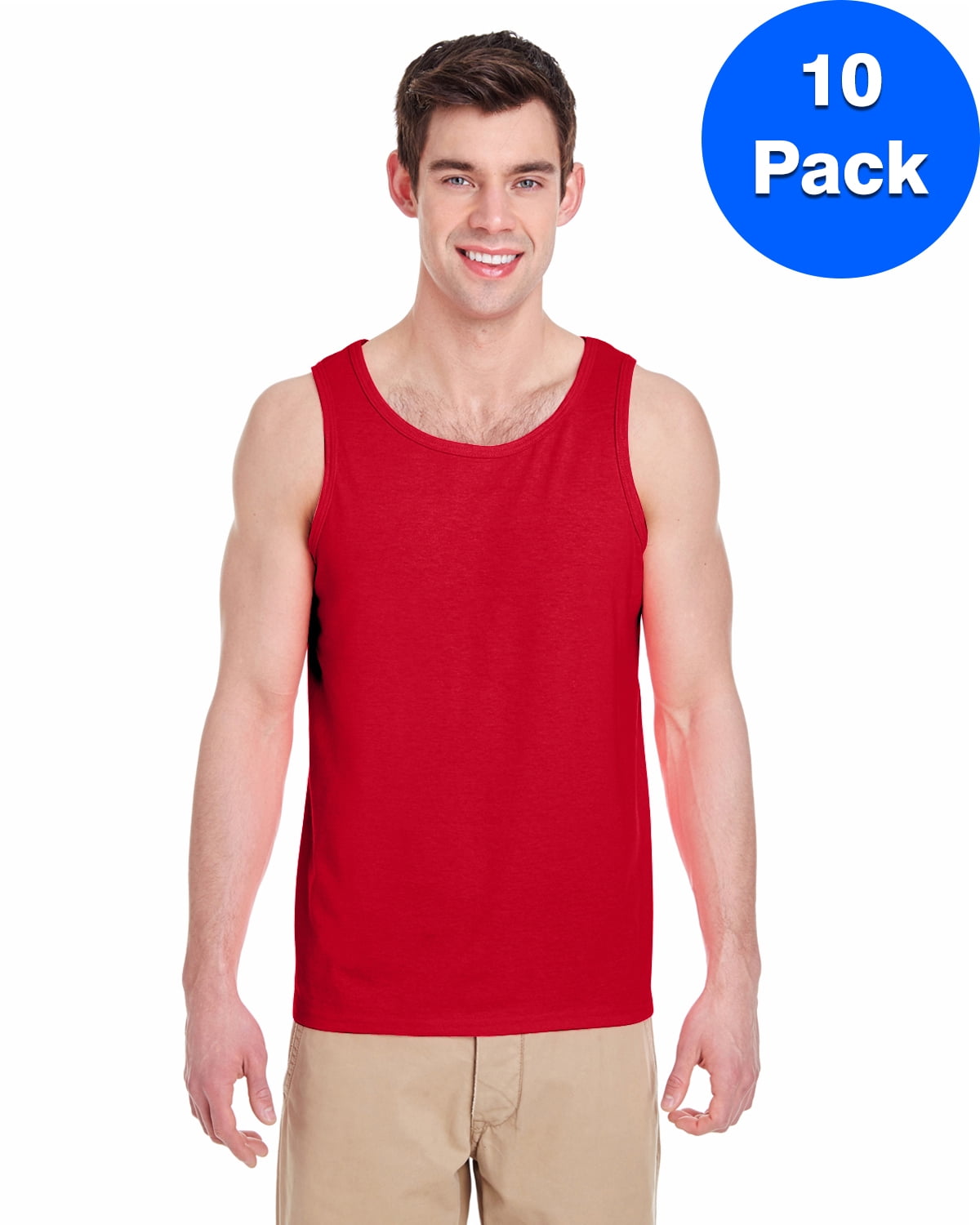 Mens Heavy Cotton Tank Top 10 Pack