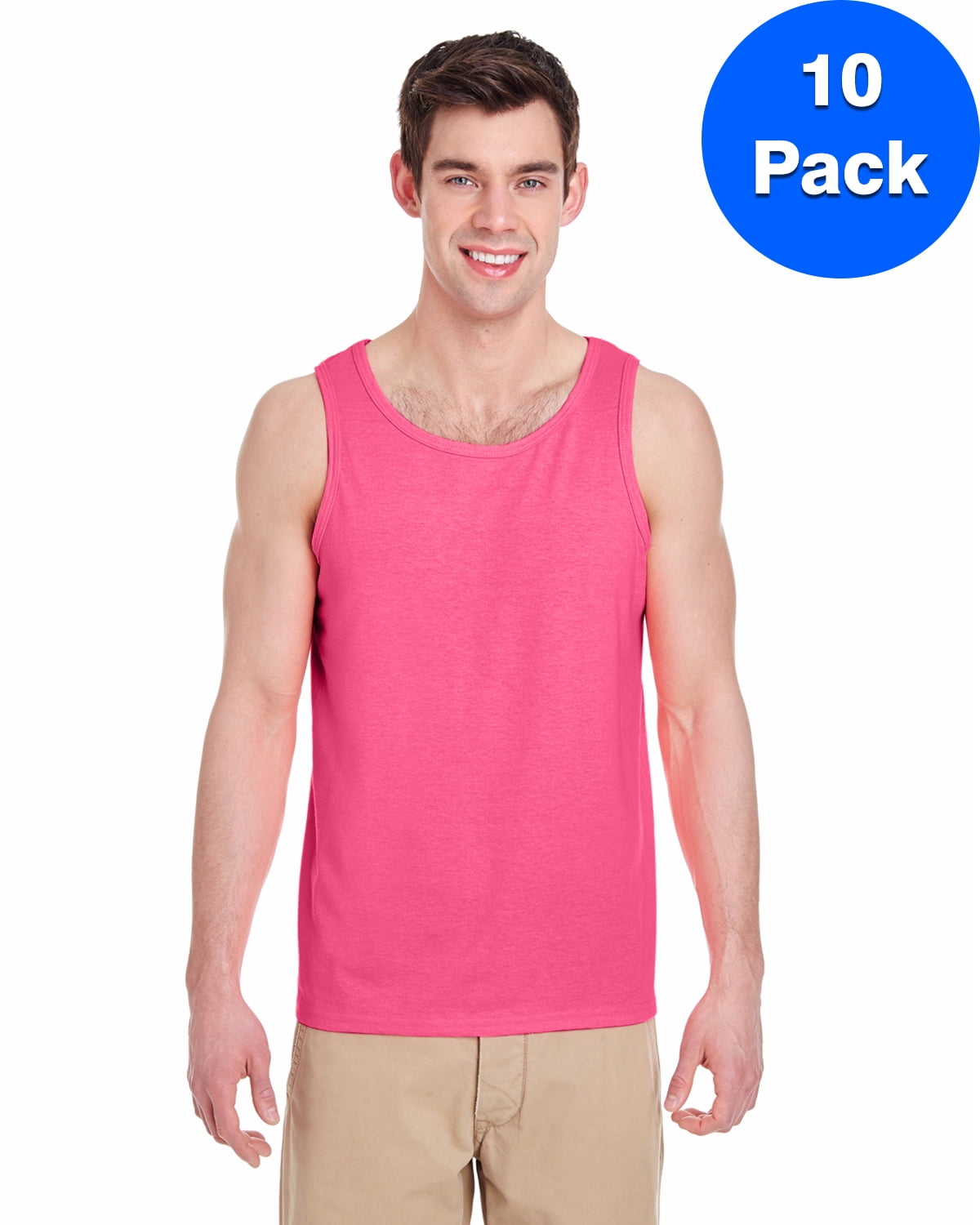 Mens Heavy Cotton Tank Top 10 Pack