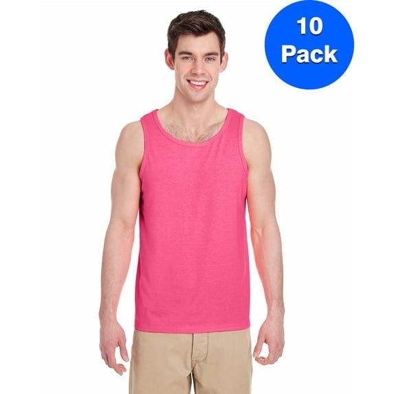 Mens Heavy Cotton Tank Top 10 Pack