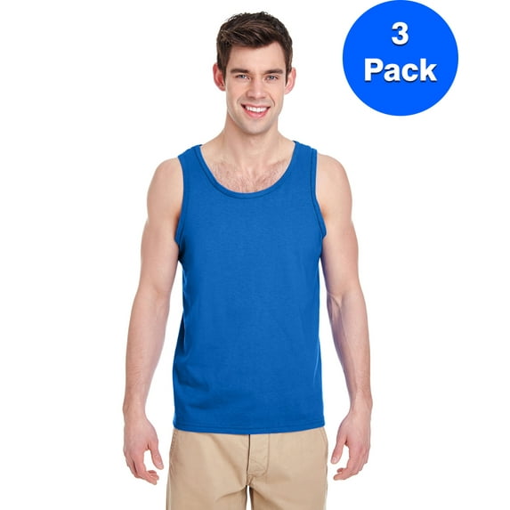 Mens Heavy Cotton Tank Top 3 Pack
