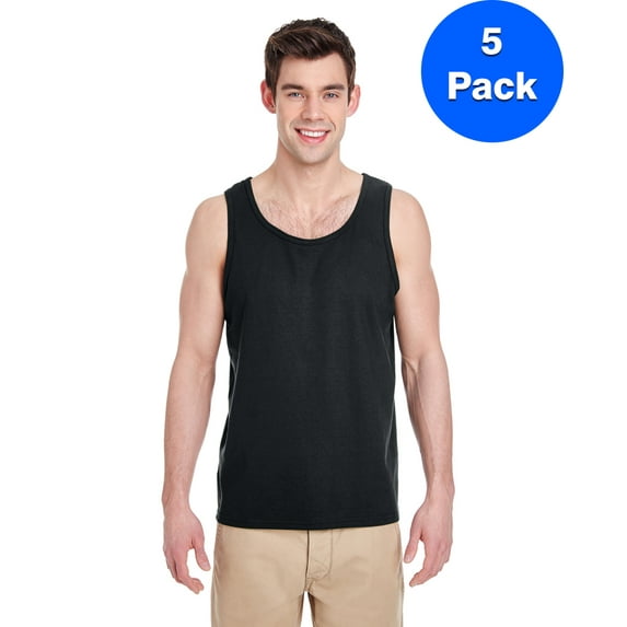 Mens Heavy Cotton Tank Top 5 Pack
