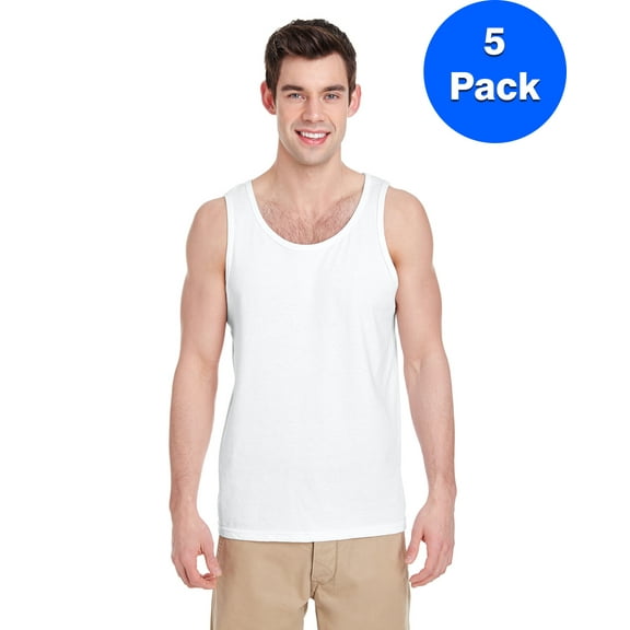 Mens Heavy Cotton Tank Top 5 Pack