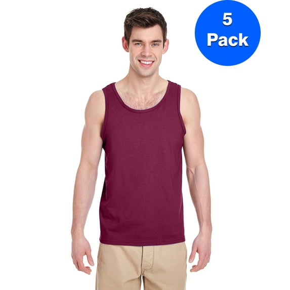 Mens Heavy Cotton Tank Top 5 Pack