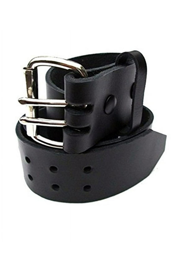 Mens Heavy Duty Black Leather Work/Tool Belt 2" Wide (42)
