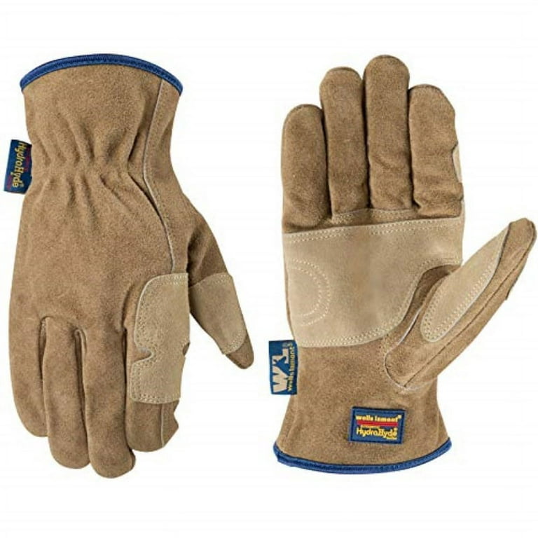 Wells Lamont Men's HydraHyde Leather Water-Resistant Work Gloves