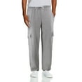 thumbnail image 1 of Mens Heavy Fleece Cotton Blend Casual Plain Athletic Gym Sport Cargo Sweatpants (Light Grey, M), 1 of 2