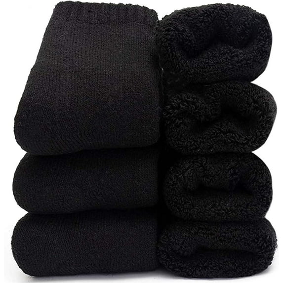 Mens Heavy Thick Wool Socks - Soft Warm Comfort Winter Crew Socks (Pack of 5),Multicolor,One Size 7-12