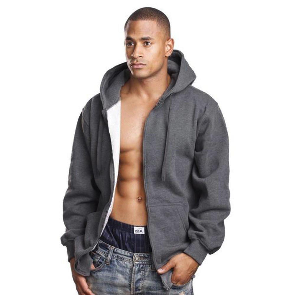 mens thick zip up hoodie