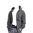 thumbnail image 1 of Mens Heavy Weight Zip Down Hoodie,Heather Grey,4XL, 1 of 2