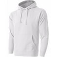 thumbnail image 1 of Mens Heavyweight Casual Pullover Hoodie Sweatshirt with Front Pocket (White, M), 1 of 1
