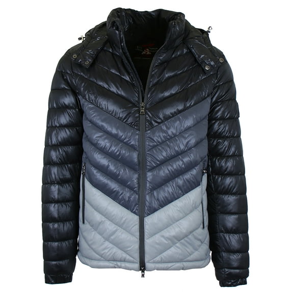 Men's Heavyweight Quilted Hooded Puffer Bubble Jacket (Sizes, S to 2XL)