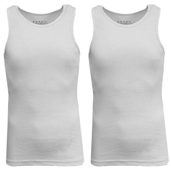 Mens Heavyweight Ribbed Tank Top (2-PACK)