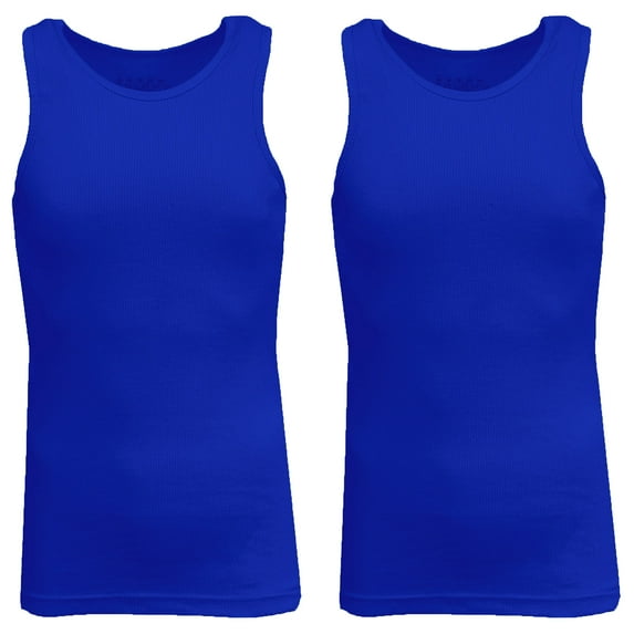 Mens Heavyweight Ribbed Tank Top (2-PACK)