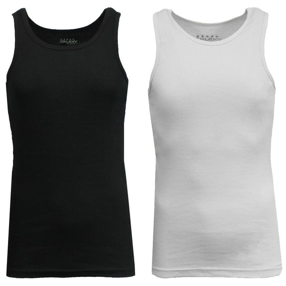 Mens Heavyweight Ribbed Tank Top (2-PACK)