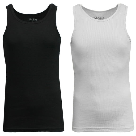 Mens Heavyweight Ribbed Tank Top (2-PACK)