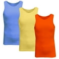 thumbnail image 1 of Mens Heavyweight Ribbed Tank Top ( 3-PACK), 1 of 6
