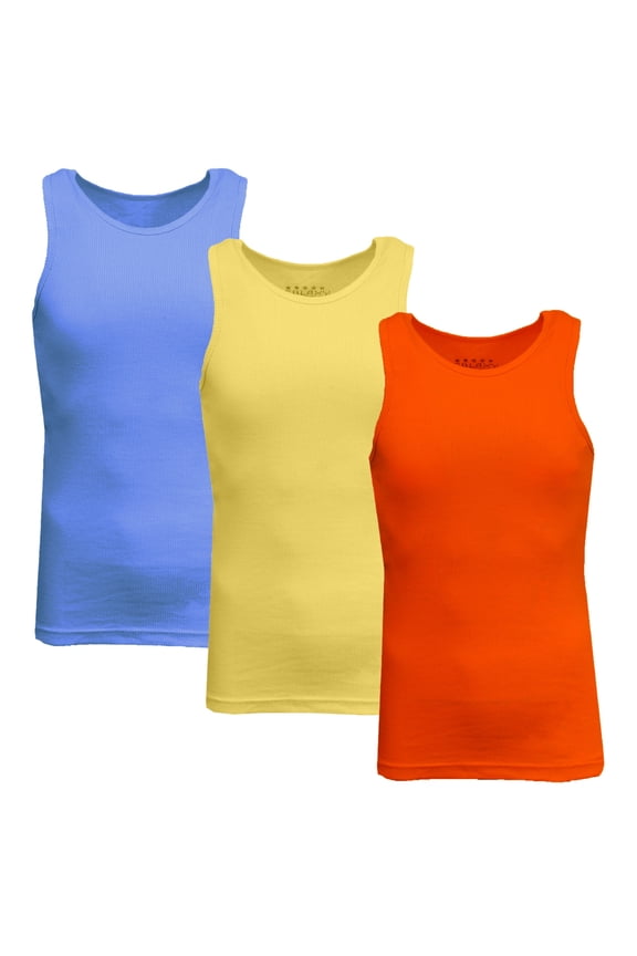 Mens Heavyweight Ribbed Tank Top ( 3-PACK)