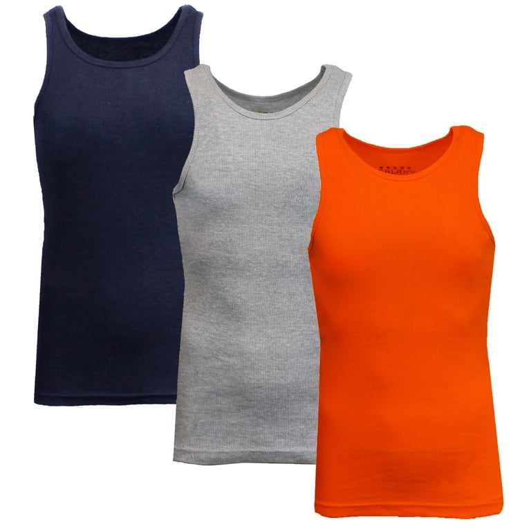 Mens Heavyweight Ribbed Tank Top ( 3-PACK) - Walmart.com