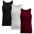 thumbnail image 1 of Mens Heavyweight Ribbed Tank Top ( 3-PACK), 1 of 6