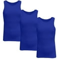 thumbnail image 1 of Mens Heavyweight Ribbed Tank Top ( 3-PACK), 1 of 6