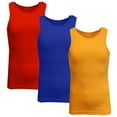 thumbnail image 1 of Mens Heavyweight Ribbed Tank Top ( 3-PACK), 1 of 6