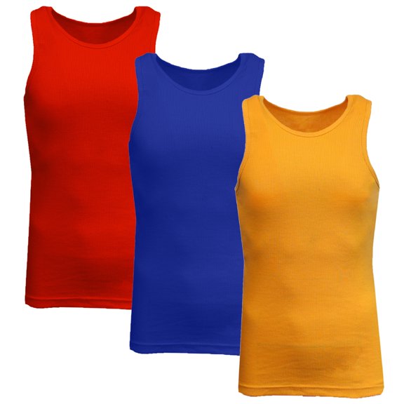 Mens Heavyweight Ribbed Tank Top ( 3-PACK)