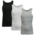 thumbnail image 1 of Mens Heavyweight Ribbed Tank Top ( 3-PACK), 1 of 6