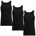 thumbnail image 1 of Mens Heavyweight Ribbed Tank Top ( 3-PACK), 1 of 6