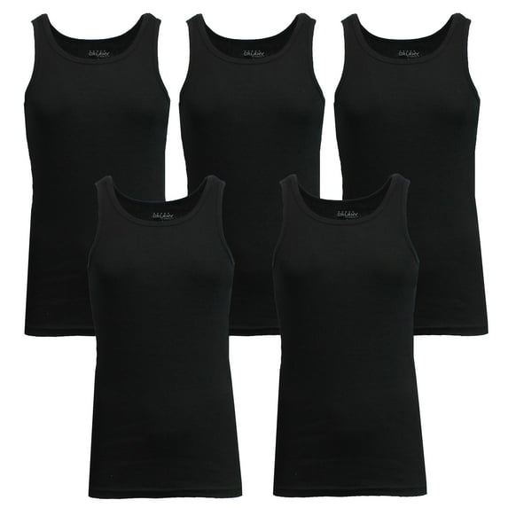 Mens Heavyweight Ribbed Tank Top (5-PACK)