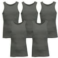 thumbnail image 1 of Mens Heavyweight Ribbed Tank Top (5-PACK), 1 of 2