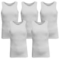 thumbnail image 1 of Mens Heavyweight Ribbed Tank Top (5-PACK), 1 of 2