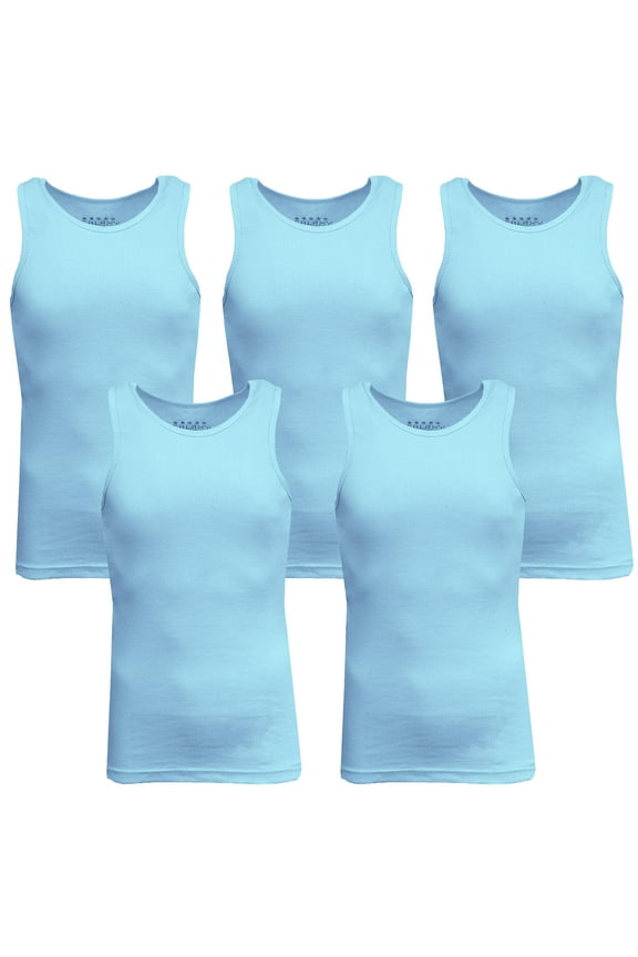 Mens Heavyweight Ribbed Tank Top (5-PACK)