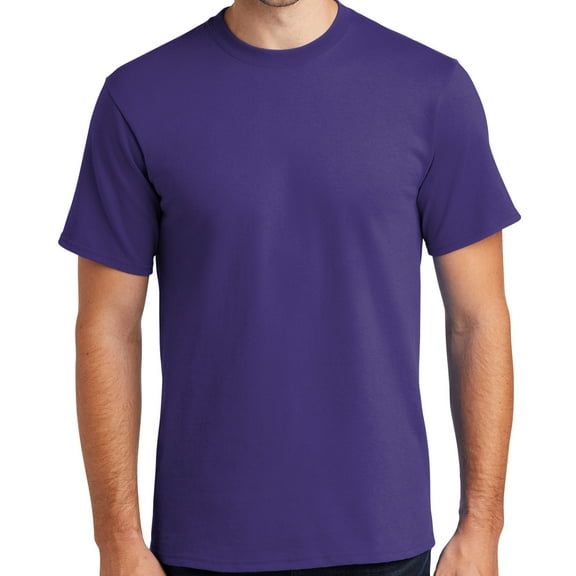 Mens Heavyweight Rugged 100% Cotton Tee Shirt, 3XL Purple