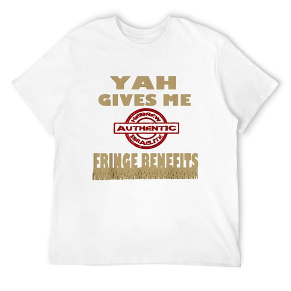 Mens Hebrew Israelite Tribe Of Judah Hebrew Fringes Yah's Chosen T-Shirt White 2X-Large