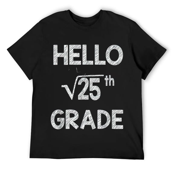 Mens Hello 5th grade math formula back to school Gift Idea T-Shirt Black