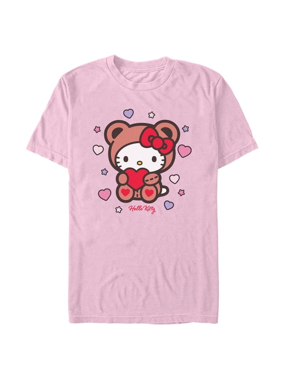 Mens Hello Kitty Cute Valentine Bear T Shirt