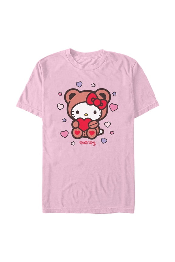 Mens Hello Kitty Cute Valentine Bear T Shirt