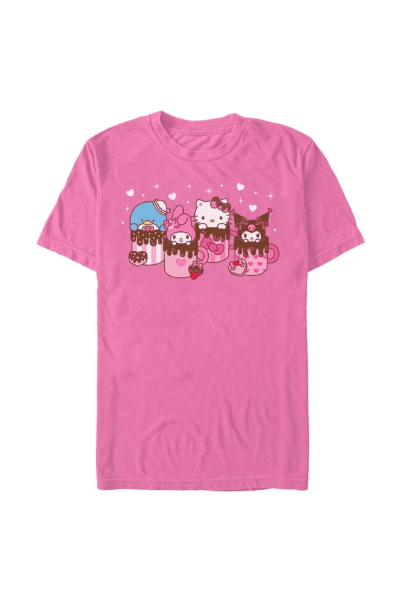 Mens Hello Kitty Lovely Mug Friends T Shirt