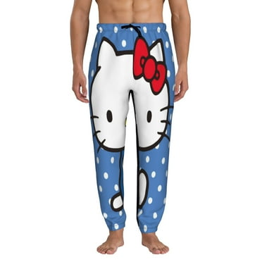 Mens Hello Kitty Sweatpants Lounge Pants Jogger Pants Lightweight Casual with Pocket