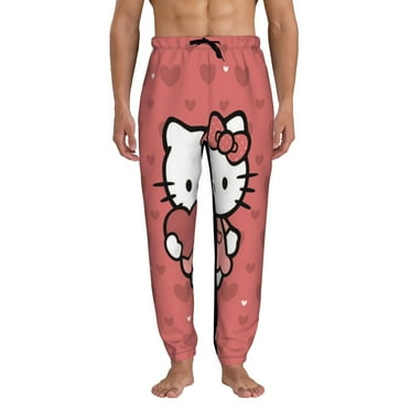 Mens Hello Kitty Sweatpants Lounge Pants Jogger Pants Lightweight Casual with Pocket