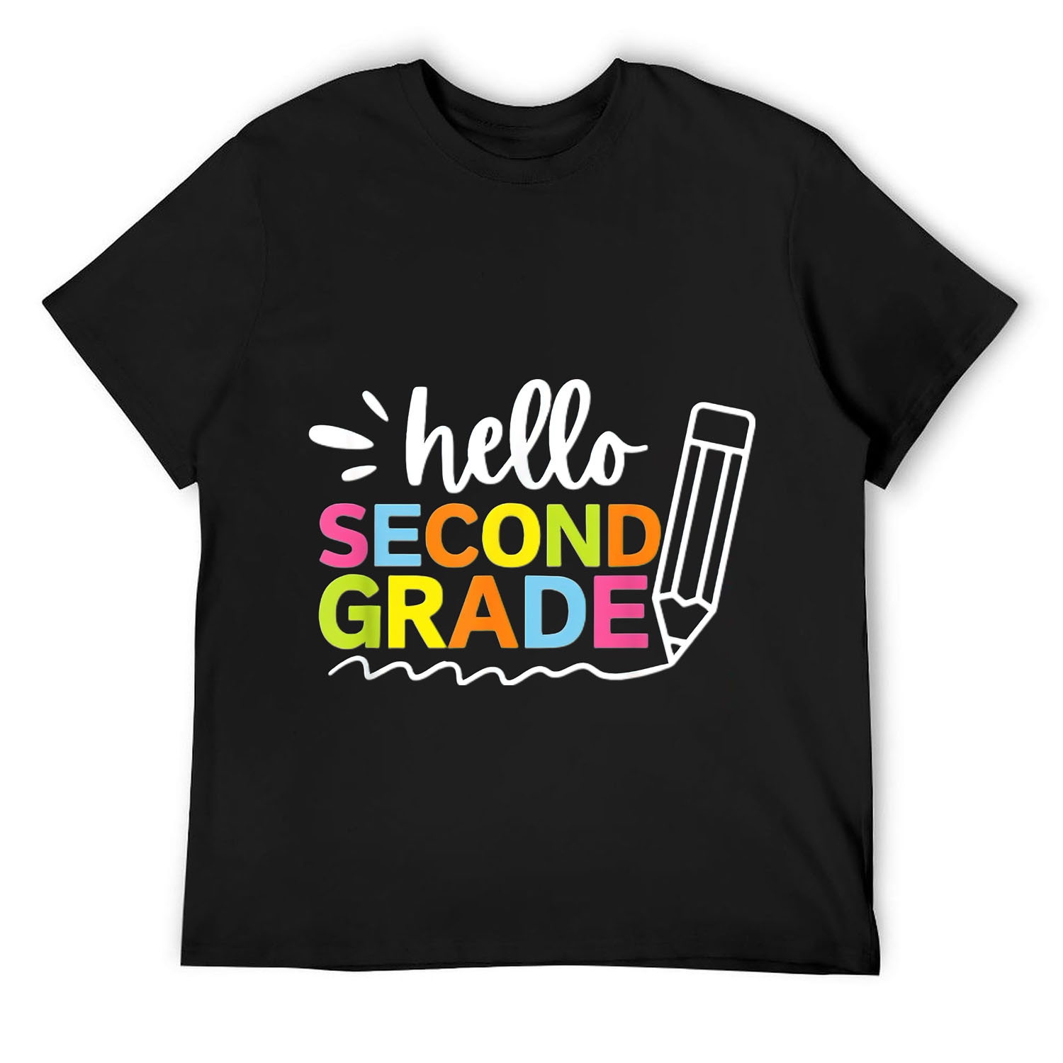 Mens Hello second Grade Back to School Team 2nd Grade Teacher TShirt
