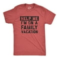 thumbnail image 1 of Mens Help Me Im On A Family Vacation T Shirt Funny Holiday Traveling Joke Tee for Guys Graphic Tees, 1 of 9