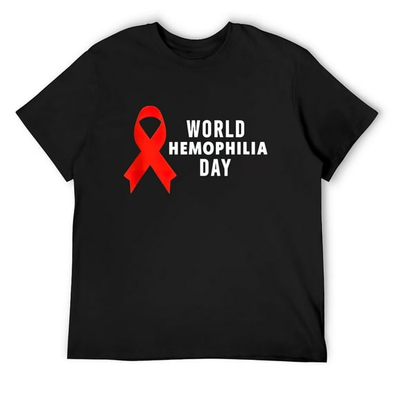 Mens Hemophilia Awareness Shirt - World Hemophilia Day T Shirts Black 4X-Large