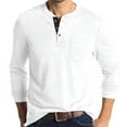 thumbnail image 1 of Mens Henley Shirts Long/Short Sleeve T Shirt Fashion Casual Basic Plain Cotton Tee Shirts, 1 of 5