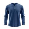 thumbnail image 1 of Mens Henley Shirts Long Sleeve Casual Button T-Shirt Classic Basic Lightweight Solid Pullover Tees Tops (XXL, Dark Blue), 1 of 6